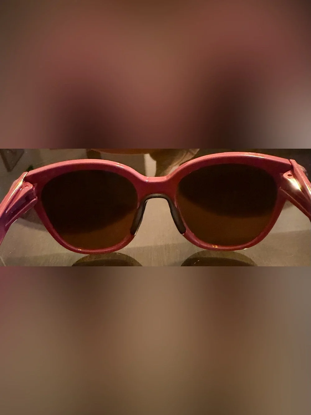 Oakley Pink Frame Sunglasses with Brown Lenses Used - Picture 4 of 4